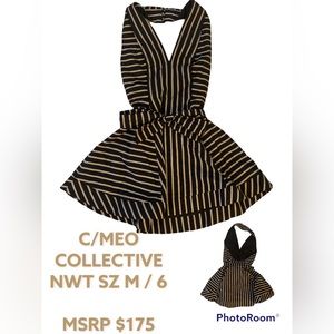 C/MEO High as Hope Dress; Black Stripe